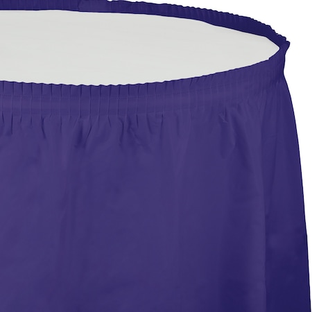 Touch Of Color Purple Plastic Tableskirt, 14', 6PK 010039